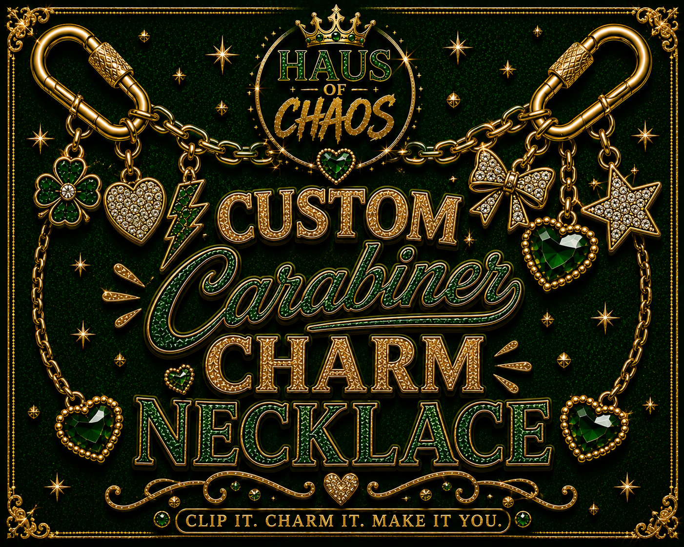 Custom Carabiner Charm Necklace