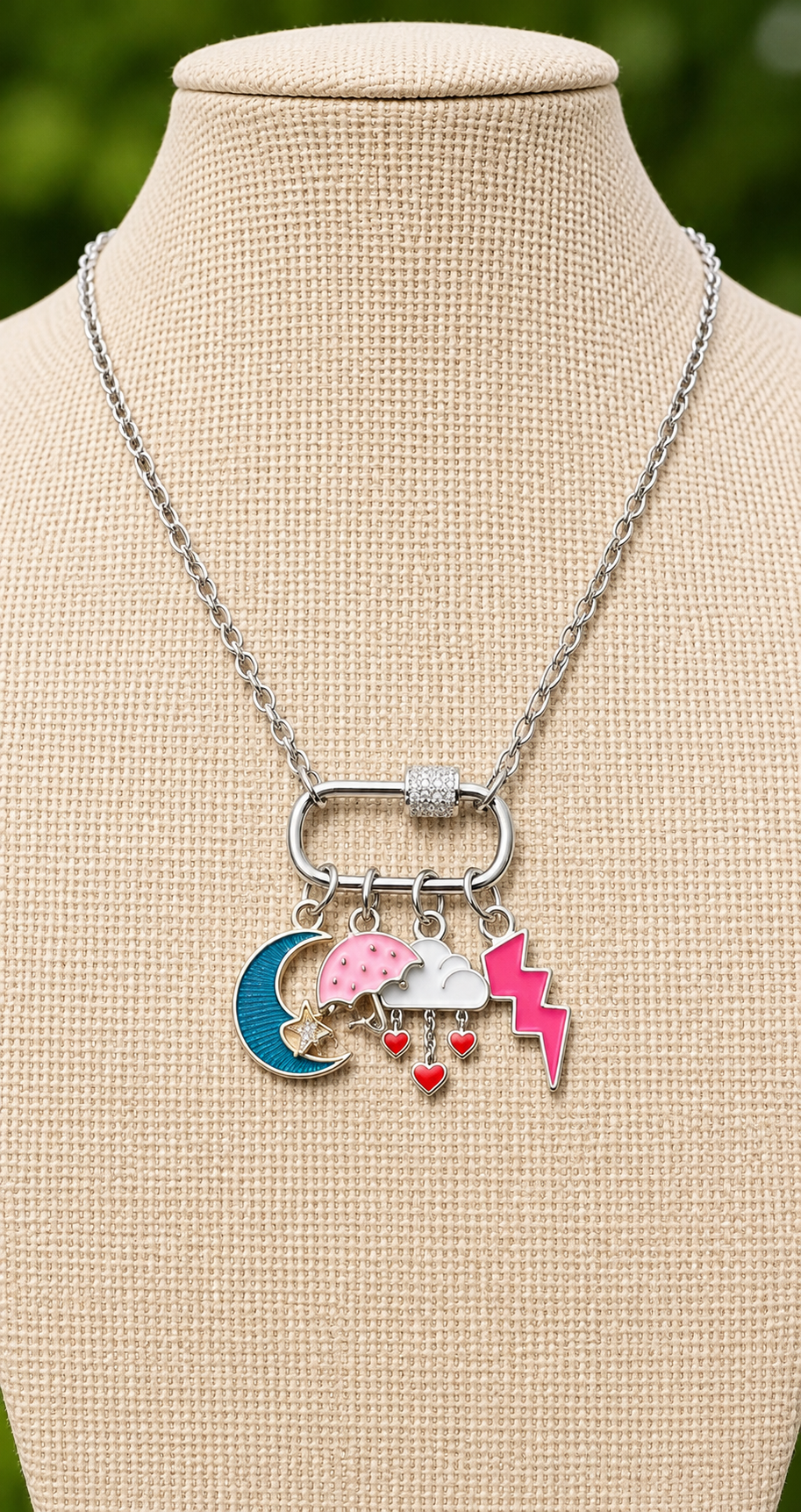 Custom Carabiner Charm Necklace