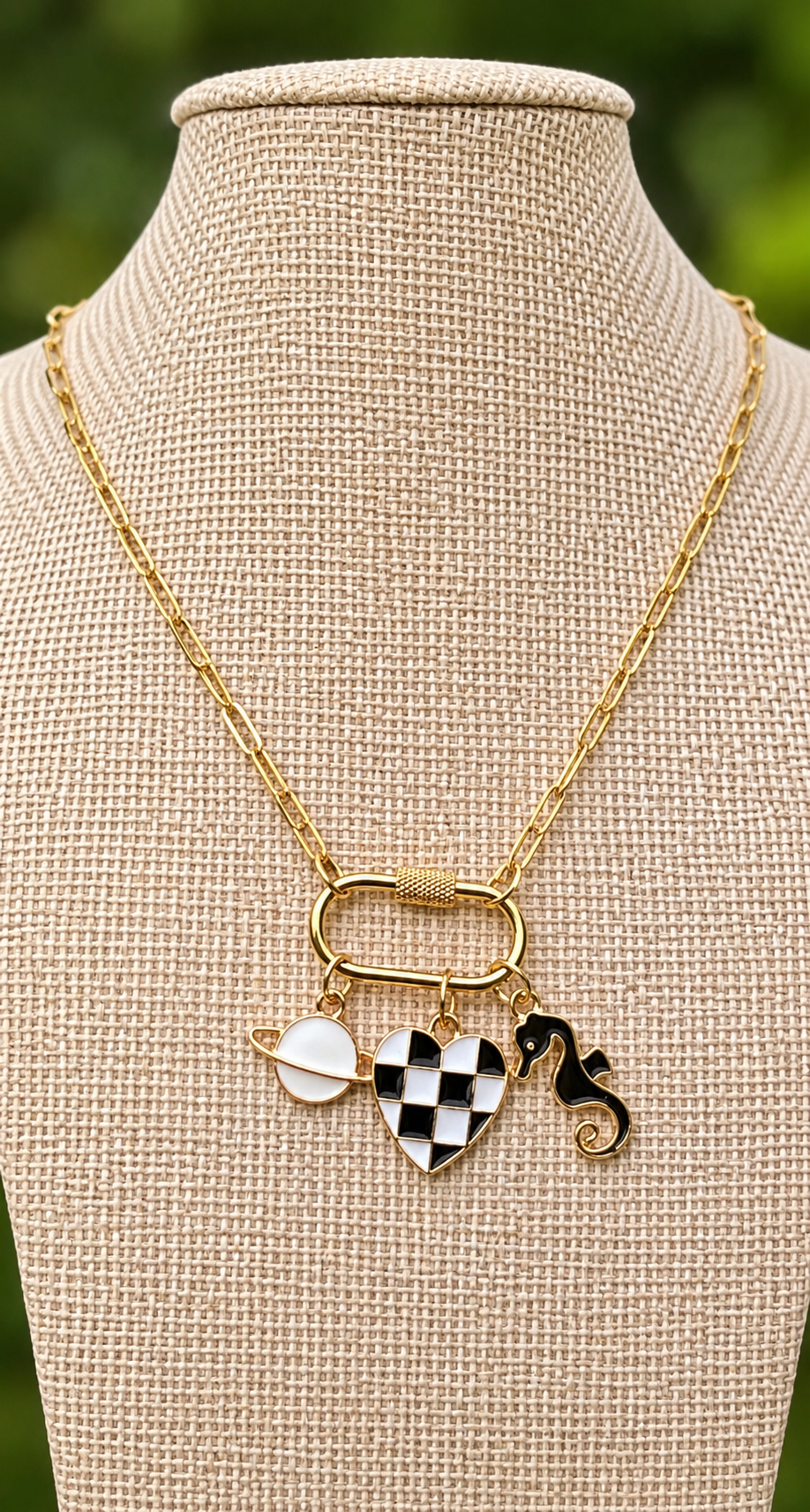 Custom Carabiner Charm Necklace