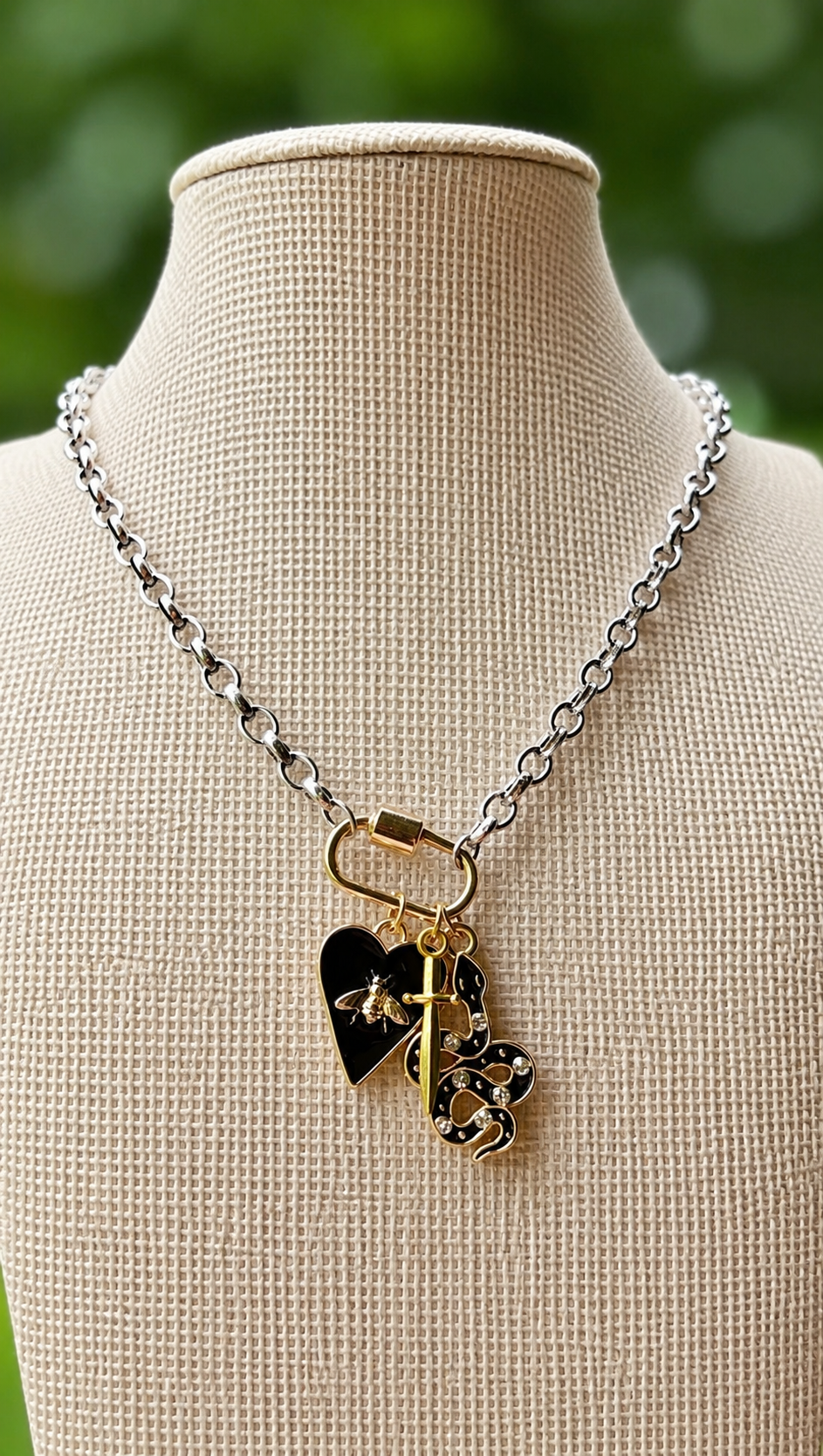 Custom Carabiner Charm Necklace
