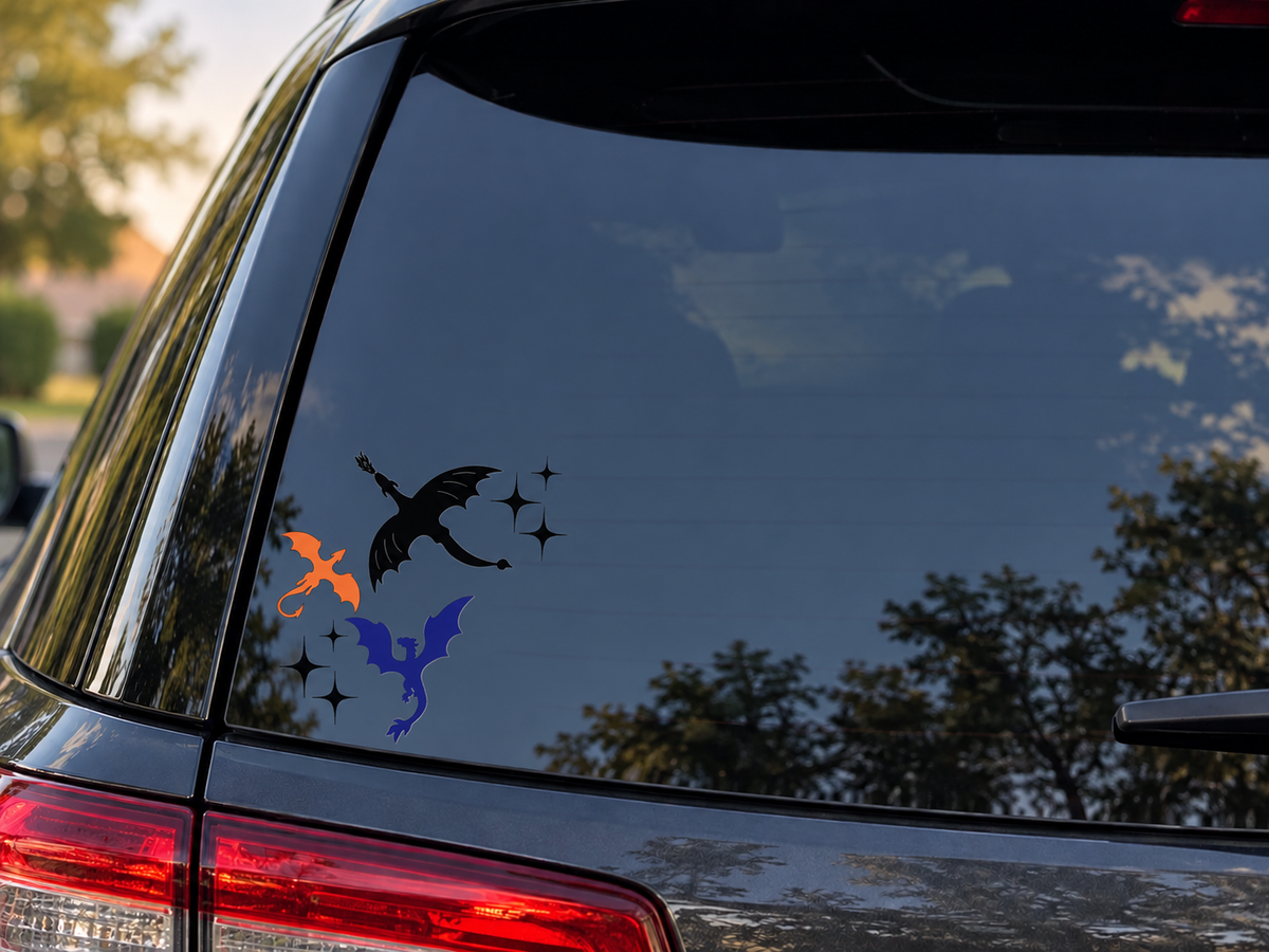 Flying Dragons Car Decal